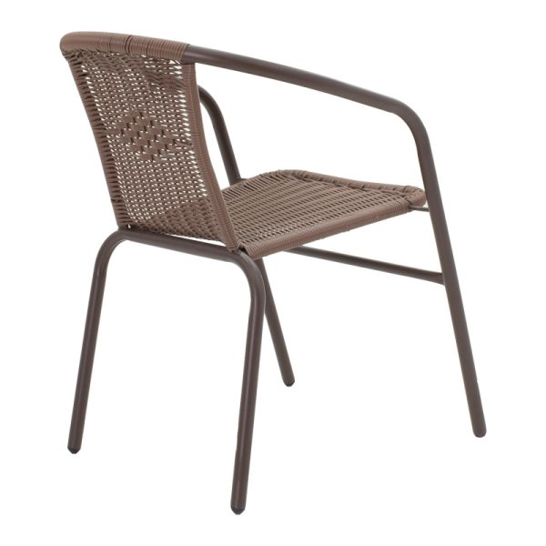 130 000171 2 Dining table Ensure-Obbi pakoworld 5pcs metal in brown shade 140x80x70cmOutdoor furniture > Garden food table