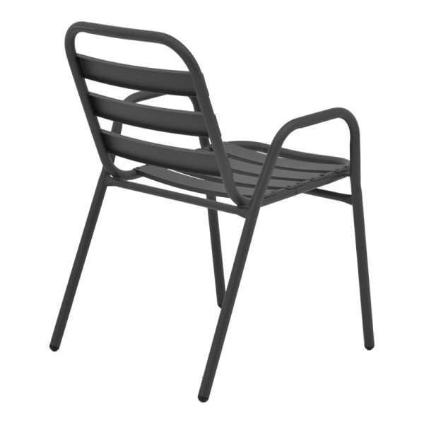 130 000172 2 Dining set 5pcs Ensure-Sussie pakoworld metal-glass dark grey 140x80x70cmOutdoor furniture > Garden food table
