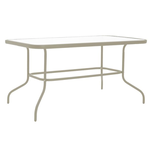 130 000175 4 Dining table Valor-Calan pakoworld set of 5 pieces metal champagne-glass 110x60x70cmOutdoor furniture > Garden food table