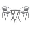 130 000183 Albero-Obbi pakoworld folding metal dining table in white shade D60x70cmOutdoor furniture > Garden food table
