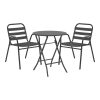 130 000184 Albero-Calan pakoworld folding metal dining table in anthracite shade D60x70cmOutdoor furniture > Garden food table
