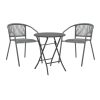 130 000185 Albero-Obbi pakoworld folding metal dining table in white shade D60x70cmOutdoor furniture > Garden food table