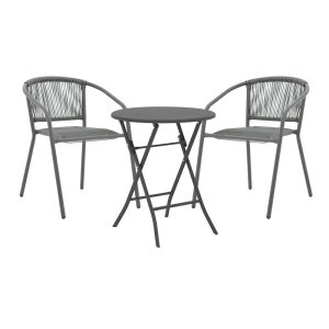 130 000185 Albero-Lindaria pakoworld folding metal dining table in anthracite shade D60x70cmOutdoor furniture > Garden food table