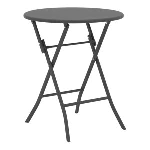 130 000185 4 Albero-Lindaria pakoworld folding metal dining table in anthracite shade D60x70cmOutdoor furniture > Garden food table