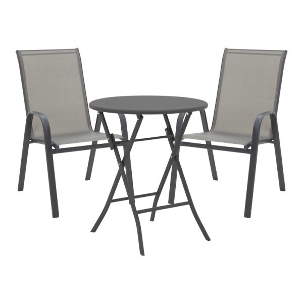 130 000186 Albero-Calan pakoworld folding metal dining table in anthracite shade D60x70cmOutdoor furniture > Garden food table