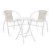 130 000188 Watson-Pomedon pakoworld dining set 3pcs metal in white shade 70x70x70cmOutdoor furniture > Garden food table