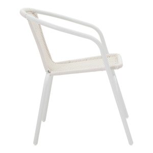 130 000188 3 Albero-Obbi pakoworld folding metal dining table in white shade D60x70cmOutdoor furniture > Garden food table