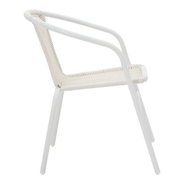 130 000188 3 Albero-Obbi pakoworld folding metal dining table in white shade D60x70cmOutdoor furniture > Garden food table