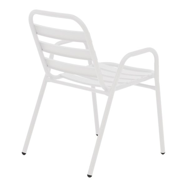 130 000189 2 Albero-Sussie pakoworld metal dining table in white shade D60x70cmOutdoor furniture > Garden food table