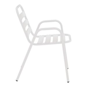 130 000189 3 Albero-Sussie pakoworld metal dining table in white shade D60x70cmOutdoor furniture > Garden food table