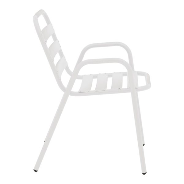 130 000189 3 Albero-Sussie pakoworld metal dining table in white shade D60x70cmOutdoor furniture > Garden food table