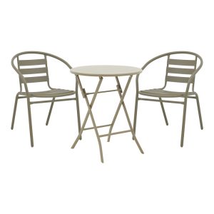 130 000191 Albero-Tade pakoworld metal dining table in champagne shade D60x70cmOutdoor furniture > Garden food table