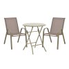 130 000194 Appa pakoworld aluminum and plywood table in anthracite shade D120x74cmOutdoor furniture > Garden dining sets