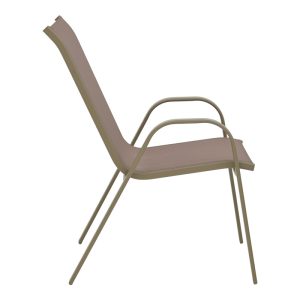 130 000194 3 Albero-Calan pakoworld metal dining table in champagne shade D60x70cmOutdoor furniture > Garden food table