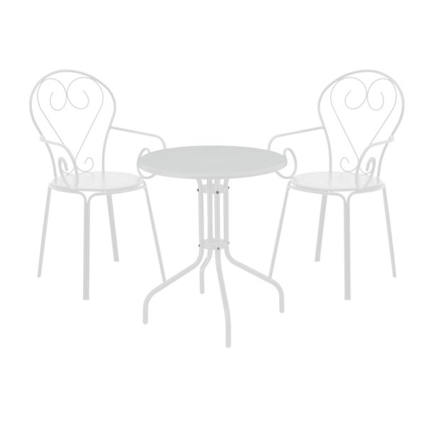 130 000196 Vergo-Monasty pakoworld dining set 3pcs metal in black shadeOutdoor furniture > Garden food table