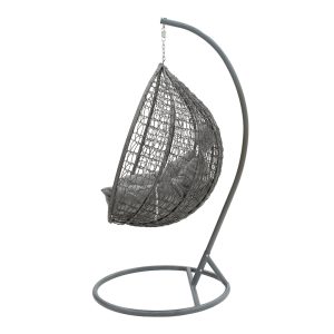 135 000001 2 Zafer pakoworld swing hanging metal-pp- pillow in grey color 106x103x200cmOutdoor furniture > Gardens swings