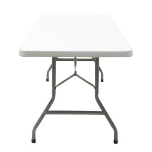 142 000001 4 Commercial folding camping table Aprilia pakoworld in colour white granite 183x76x74cmOutdoor furniture > Catering furniture