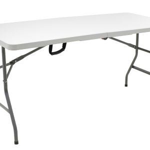 142 000003 Commercial folding camping table Rodeo pakoworld metal frame colour white 152x60x74cmOutdoor furniture > Catering furniture
