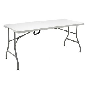 142 000015 Rodeo pakoworld catering table folding-suitcase white 240x76x74cmOutdoor furniture > Catering furniture