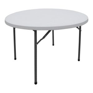 142 000020 Foldable Comfort pakoworld catering table white round D120x74cmOutdoor furniture > Catering furniture