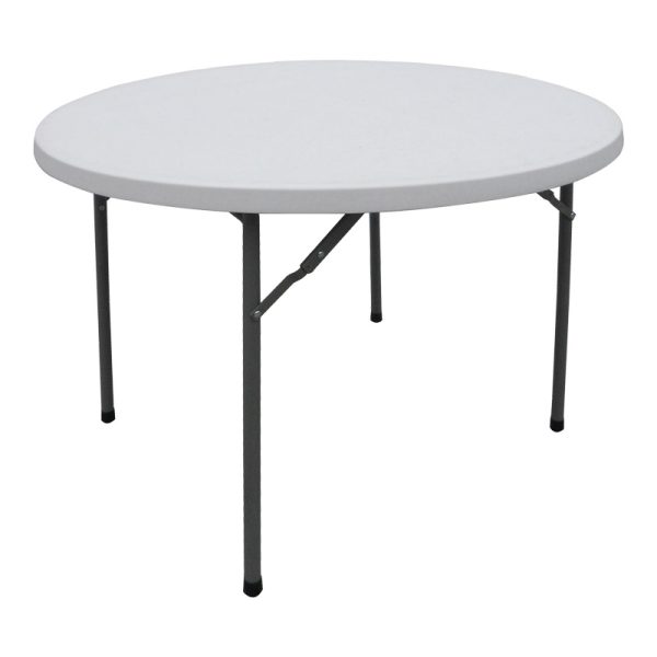 142 000020 Foldable Comfort pakoworld catering table white round D120x74cmOutdoor furniture > Catering furniture