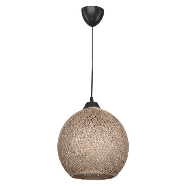 147 000016 Ceiling light PWL-0967 pakoworld E27 brown-black D23x22cmBOHO CHIC > Luminaries