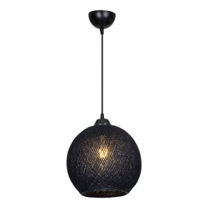 147 000054 2 Ceiling light Leshia pakoworld Ε27 black D26x26cmBOHO CHIC > Luminaries