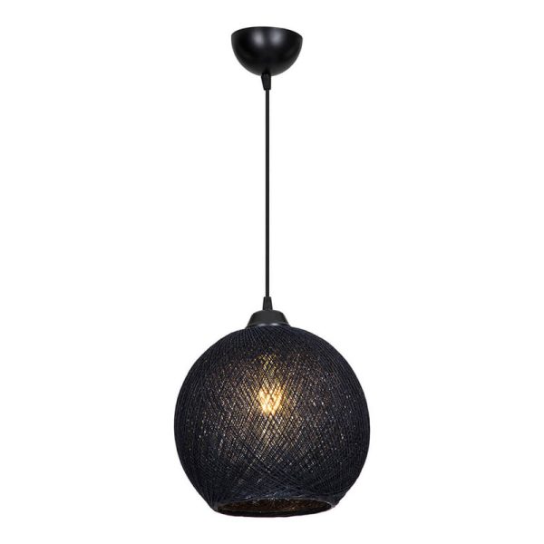 147 000054 2 Ceiling light Leshia pakoworld Ε27 black D26x26cmBOHO CHIC > Luminaries