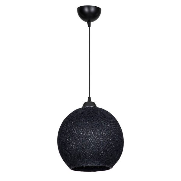 147 000054 Ceiling light Leshia pakoworld Ε27 black D26x26cmBOHO CHIC > Luminaries