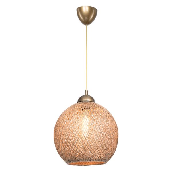 147 000084 2 Ceiling light Leshia pakoworld Ε27 brown D26x26cmBOHO CHIC > Luminaries