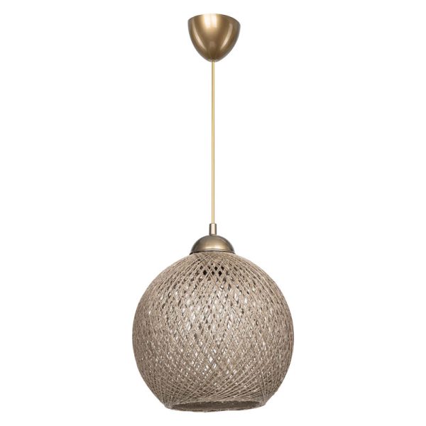 147 000084 Ceiling light Leshia pakoworld Ε27 brown D26x26cmBOHO CHIC > Luminaries
