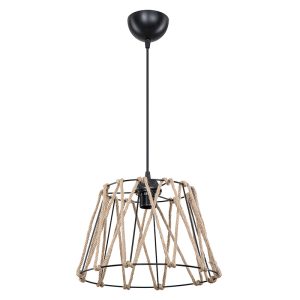 147 000097 2 Ceiling light PWL-1160 pakoworld E27 black-ropa 31x23.5cmBOHO CHIC > Luminaries