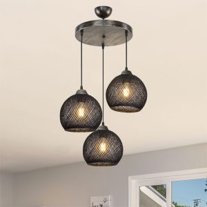147 000110 2 Ceiling light PWL-1121 pakoworld Ε27 black-bronze D40x80cmBOHO CHIC > Luminaries