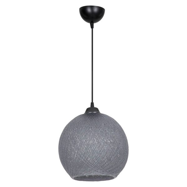 147 000118 2 Ceiling light Leshia pakoworld Ε27 grey D26x26cmLighting > Ceiling