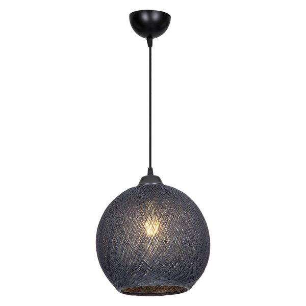 147 000118 Ceiling light Leshia pakoworld Ε27 grey D26x26cmLighting > Ceiling
