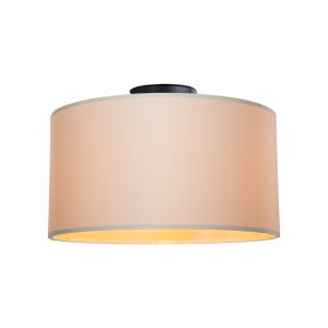 147 000165 2 Garry pakoworld single light ceiling light fabric in cream shade D38x21cmLighting > Ceiling