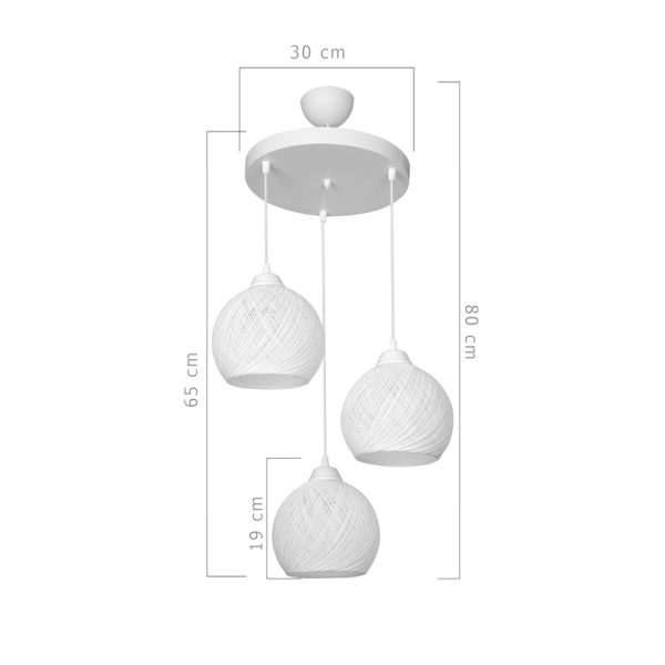 147 000183 3 Three-light ceiling light PWL-0973 I pakoworld E27 white D35x18cmLighting > Ceiling