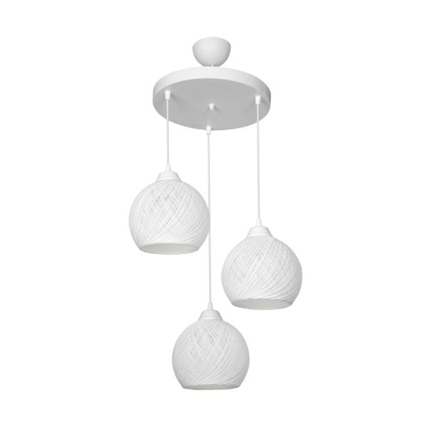147 000183 Three-light ceiling light PWL-0973 I pakoworld E27 white D35x18cmLighting > Ceiling