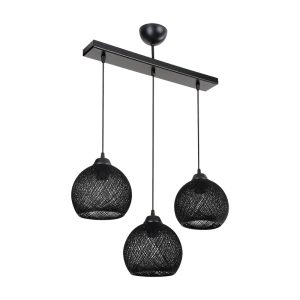 147 000184 Three-light ceiling lamp PWL-0973 II pakoworld E27 black 50x18x85cmLighting > Ceiling