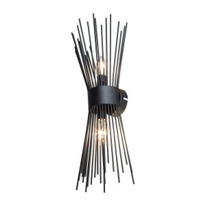 147 000187 2 Wall lamp-wall sconce two-light Candil pakoworld E14 in black shade 17x20x45cmLighting > Scones