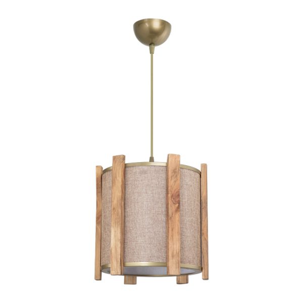 147 000200 Lidya pakoworld single-light ceiling lamp E27 in beige-sand shade Φ31.5x28cmLighting > Ceiling