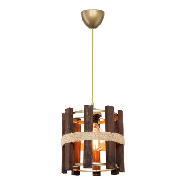 147 000201 2 Lidya pakoworld single-light ceiling lamp E27 in brown shade Φ31.5x28cmLighting > Ceiling