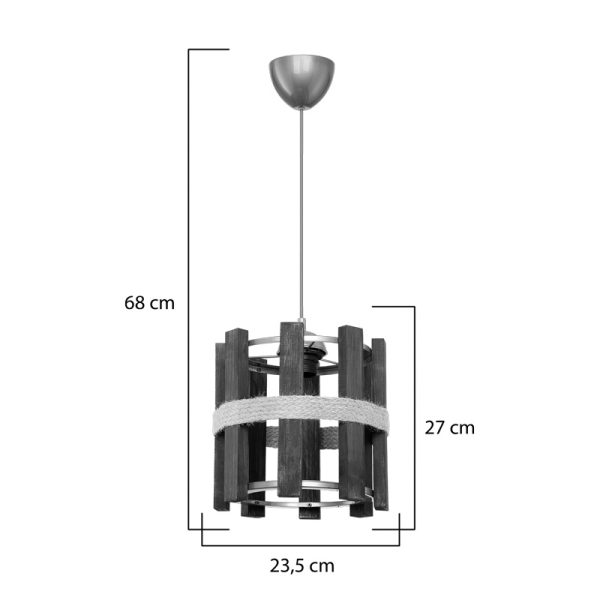 147 000201 3 Lidya pakoworld single-light ceiling lamp E27 in brown shade Φ31.5x28cmLighting > Ceiling