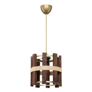 147 000201 Lidya pakoworld single-light ceiling lamp E27 in brown shade Φ31.5x28cmLighting > Ceiling