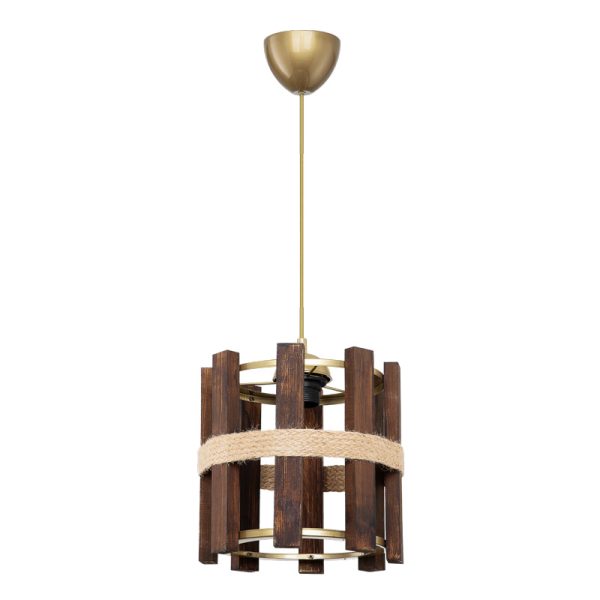 147 000201 Lidya pakoworld single-light ceiling lamp E27 in brown shade Φ31.5x28cmLighting > Ceiling