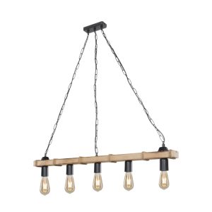 147 000202 2 Five-light ceiling lamp Lagoon pakoworld E27 in brown shade 100x8.5x10.5cmLighting > Ceiling