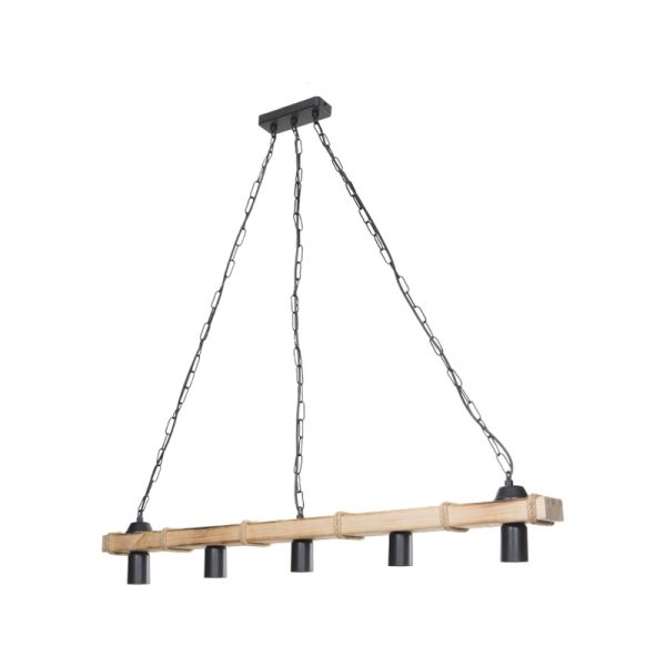 147 000202 Five-light ceiling lamp Lagoon pakoworld E27 in brown shade 100x8.5x10.5cmLighting > Ceiling