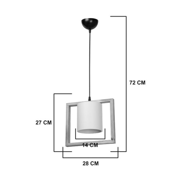 147 000203 3 Sereda pakoworld single-light ceiling lamp E27 in brown-cream shade 28x14x27cmLighting > Ceiling