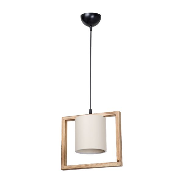 147 000203 Sereda pakoworld single-light ceiling lamp E27 in brown-cream shade 28x14x27cmLighting > Ceiling