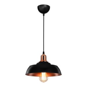 147 000206 2 Artisan pakoworld single-light ceiling lamp E27 in black-bronze shade Φ25.5x17cmLighting > Ceiling